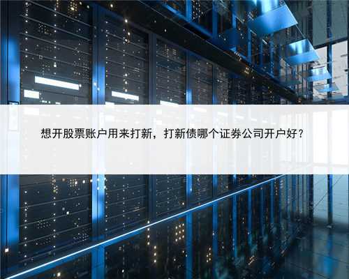 想开股票账户用来打新,打新债哪个证券公司开户好?