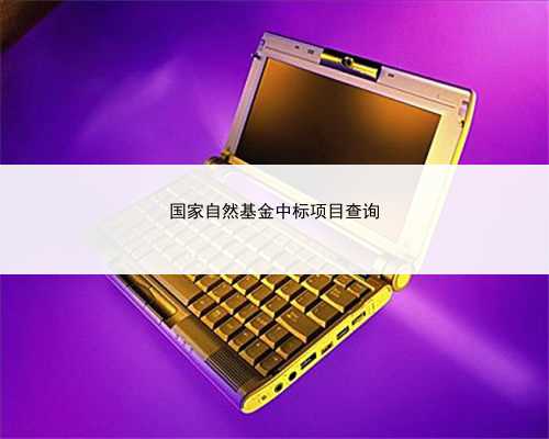 国家自然基金中标项目查询