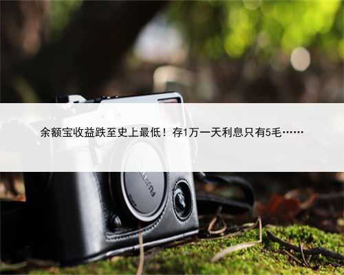 余额宝收益跌至史上最低！存1万一天利息只有5毛……